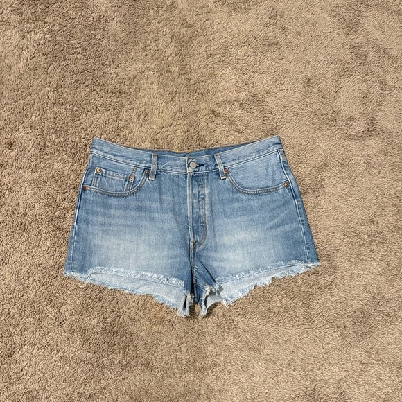 Denim Cutoff Shorts - Picture 1 of 2
